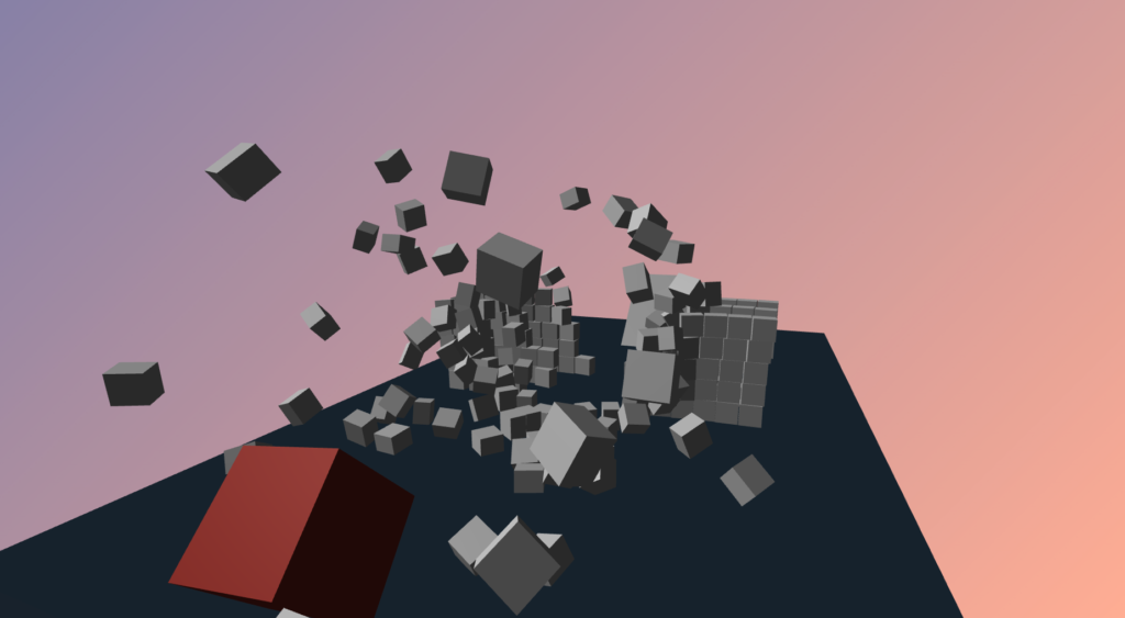 Ammo.JS Physics wall Three.JS